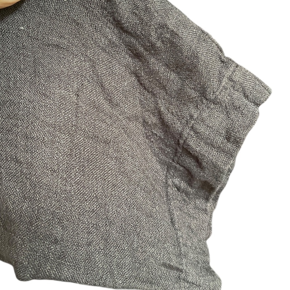 Eskandar 100% Linen Open Front Longline  Cardigan Coat Charcoal‎ Gray Lagenlook - Picture 6 of 7